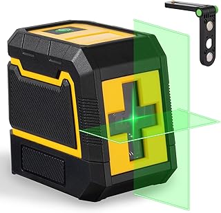 Self Leveling Green Laser Level, 100ft Cross Line Tool with Rotary Function, Class II <1mW 635nm, 3 Brightness Modes, Magnetic Bracket, IP54 Dust/Water Resistant