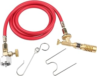 Propane Torch With 5FT Hose,Adjustable Flame Brass Torch For MAPP MAP Pro Gas,Plumbing Soldering Brazing Welding And High Temperature Heating