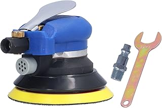 Random Orbit Sander 5 Inch Pneumatic Orbital Sander 10000 RPM High Speed Air Tool - Precise Machining, Durable Alloy Steel, Efficient Polishing for Professional Use (US Style)