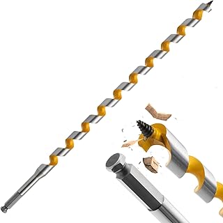 5/8" x 18" Ship Auger Bit, 7/16" Hex Shank, Heavy-Duty One-Piece Wood Drill Bit for Nail-Embedded Hardwood & Marine Decking