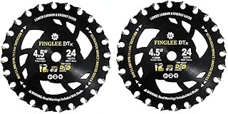 Finlee DT (3/8" Arbor) Circular Saw Blades 24T&36T, Carbide Tipped Teeth, Durable TCT Saw Blades for Cutting Wood, Plastic and Composite Materials (4.5" 24T 2pcs)