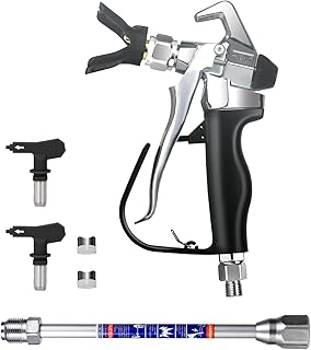 DUSICHIN Airless Paint Spray Gun High Pressure 3600PSI Reversible 517 Nozzle, Tip Guard Swivel Joint 10 inches Extension Airless Paint Sprayer Accessories for Graco Titan Airless Paint Sprayer DUS3000