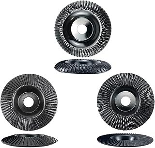 Sanding Discs 3Pcs Black Wood Carving Disc Set for 4" Or 4 1/2" Angle Grinder for Random Orbital Sander(100 22mm)