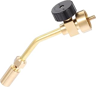 Uonlytech Brass Propane Torch Head with Air-valve Flame Portable Welding and Heating Gas Torch Heavy-duty Pencil Flame for Plumbing and Soldering Applications
