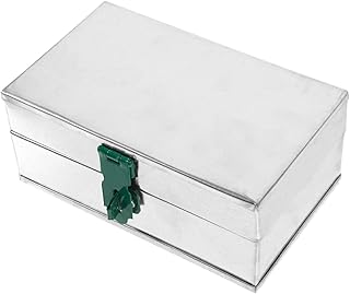 Didiseaon Lockable Iron Tool Box Portable Storage Case with High Hardness and Strong Bearing Capacity Multi-function Metal Toolbox Organizer for Gardening and Hand Tools Compact Carrying