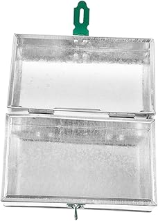 Lockable Iron Tool Box with Galvanized Sheet Storage Case Portable Multi-function Hardware Organizer for Garden Tools Documents and Household Use Wear-resistant with Rounded