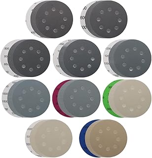 100Pcs Wet Dry Sanding Discs 125mm,5 Inch 8 Hole Hook and Loop Sandpaper 400-7000Grits Assortment Set for Orbital Sander
