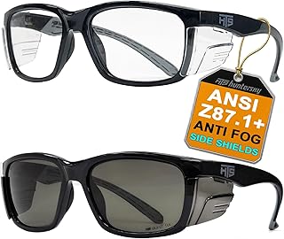 E60 Anti-Fog Safety Glasses with Side Shields ANSI Z87 Eye Protection for Men Women Lab Chemistry Goggles DIY