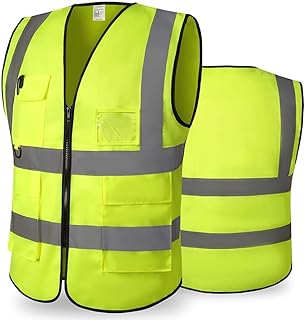 High Reflective Safety Vest for Men Women Breathable With Pocket Zipper for Build Oudoor Work Meet ANSI/ISEA Standard