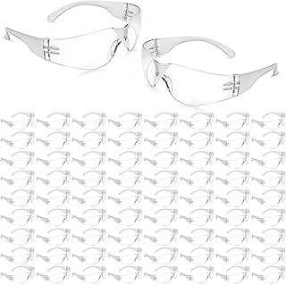 Clear/Tinted Safety Glasses Bulk, 150 Pack Protective Eyewear for Work Lab Construction Protection for Men Women