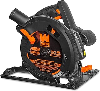 WEN 15-Amp 7.25-Inch Sidewinder Circular Saw with Laser and 2.6-Inch Cutting Depth (CT1525)