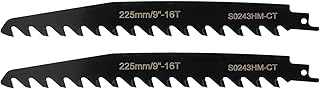 Reciprocating Saw Blades Set Durable Carbide Teeth Pruning Wood Cutting Saw Blades for Construction Demolition 2PCS (9 Inch)