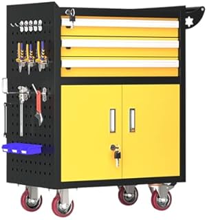 Blue Rolling Tool Chest with 3 Drawers, Mobile Tool Storage Organizer, Heavy-Duty Workshop Storage System, Perfect for Garage and Mechanic Tools