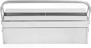 Cantilever Tool Box Heavy Duty Stainless Steel Expandable 3 Tray Portable Tool Organizer Storage Box for Automotive Repair Home Workshop Garage