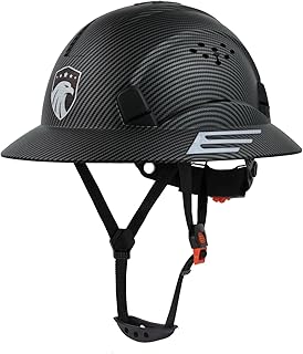 Full Brim Hard Hat, Casco De Construction, Hardhat OSHA Approved, Safety Helmet Vented Hard Hat, 6-Point Ratchet Suspension, Construction Work Helmet for Men Women