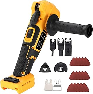 Cordless Oscillating Multi-Tool Compatible with DeWalt 20V MAX Batteries,Brushless Motor with Auxiliary Handle for Cutting, Scraping, Sanding, 6 Variable Speed