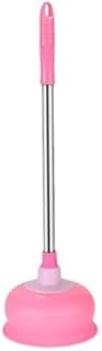 Heavy Duty Toilet Plunger, Drain Unclogger Plunger, Toilet Clog Remover Tool, Bathroom Toilet Plunger, Clogged Toilet Plunger, Small Toilet Plunger, Toilet Plunger for Small Bathrooms, Pink