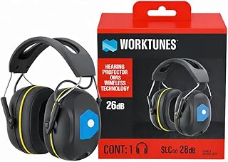 Wireless Hearing Protector with Bluetooth Technology, 26 dB NRR, Over 1 LB, Noise Reduction Earmuffs for Work, Shooting, and Construction 90570DC