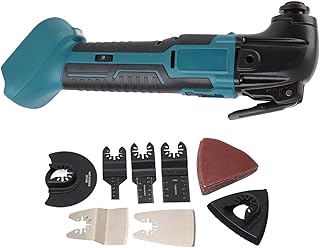 Acouto 18V Cordless Oscillating Multi Tool Kit with 6-Speed Control and Swing Angle for Woodworking and Home Improvement