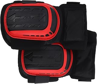Heavy-Duty Non-Slip Knee Pads for Construction Workers, Ergonomic Gel Work Pads with Extended Red Cover, Sturdy Protection for Flooring, Roofing, and Gardening Tasks