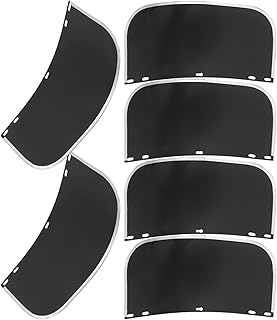 6pcs Welding Headgear Replacement Flip Visor Shield with 1.0mm Aluminum Edge Black Protective Face Cover for Grinding Cutting and Workplace Safety