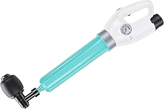 Fockety Electric Toilet Plunger, High Pressure Drain Clog Remover, Heavy Duty Versatile Unclogger Plunger with Pressures Reducing Valve and Pressure Meter for Bathroom and Kitchen (US Plug)