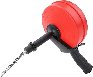 Pissente Drain Auger, 25ft Heavy Duty Plumbing Snake with Drill Adapter for Manual and Drill Modes, High Flexibility for 1/2 to 3 Inch Pipes, Bathroom Kitchen (7.5m Spring)