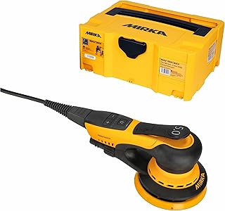 Mirka DEROS II 550 Dust-Free Sander with Case, 5 Inch Hook & Loop - 5.0mm Orbit Random Orbital Sander – 110V Electric Power Tool for Woodworking, Drywall, Automotive Car & Wood Sanding