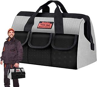 Tool Storage Bag,Multi-Compartment Large Capacity Case | Electrician Tools Carrier - for Electricians Carpenters Plumbers Technicians Construction Woodworking Projects