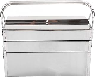 Fold Out Tool Box Stainless Steel Heavy Duty Multifunctional 5 Tray Cantilever Folding Storage Organizer for Workshop Garage Tool Storage