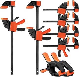 8-Pack Bar Clamps For Woodworking, Wood Working Sets Quick F Clamp With 150 LBS Load Limit For Work