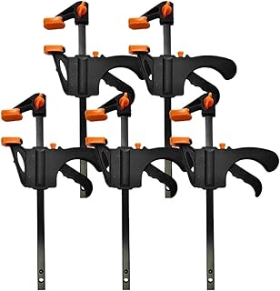 5pc Woodworking Mini 4 Inch F Clamp Locator Nylon Fast Wooden Board Metal Fixed Hand Tool Set For Work