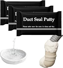 3 Pack Plumbers Putty & Duct Seal – Heavy Duty Waterproof Sealant Putty for Sink Drain, Tub & Pipe Connections, HVAC Ducts, Wall Hole Filler & Quick Repair Solution