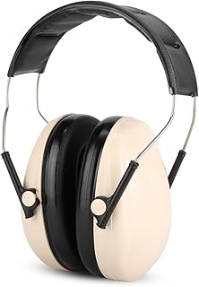H6A Noise Reduction Earmuffs, Economical Low Noise Earmuffs, Lightweight Soundproof Ear Muffs with Adjustable Construction, Ideal for Factory, Travel & Study