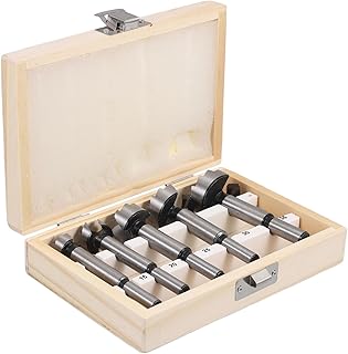 5pcs Forstner Drill Bits Set Woodworking Multi-Tooth Flat Wing Quick Drill Bits for Wood and Plastic Round Shank, Precision Cutting Hinge Drilling Tool for Carpentry