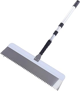 Fafeicy 10 Piece Wall Scraper Tool Set, Stainless Steel Paint Scraping Kit with 3 Section Aluminum Alloy Extension Pole and Storage Bag, for Drywall Paint Removal Surface Prep