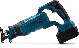 Reciprocating Saw, Cordless Brushless Reciprocating Saw W/ 4PCS Blades Electric Saw Wood Metal PVC Pipe Materials Cutting(2 Battery Set)