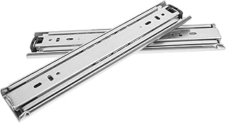 2pcs Stainless Steel Heavy Duty Drawer Slides 10-inch Full Extension Side Mount Ball Bearing Rails for Cabinet, Toolbox, Rv Drawer Track Rails
