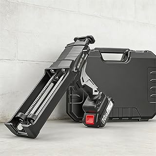 Electric Double-tube Adhesive Gun, Automatic Professional Caulk Gun, with 2.0AH Li-Battery & LED Light, 6 Adjustable Speeds, Cordless Caulking Gun, Constant Speed, for Caulking, Filling, Sealing