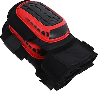 Heavy Duty Non-slip Knee Pads with Extended Red Gel Cushion, Adjustable Straps for Construction Workers and Gardeners, Sturdy Protective Knee Guards for Work and Flooring