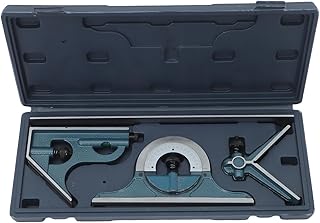 1 Set Combination Square, 12 Inch Adjustable Sliding Bevel Protractor, (0-180°) Angle Measurement Set for Woodworking, Metalworking, and Machinist Applications