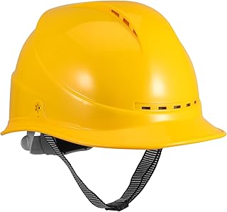 Safety Hard Hat Cap for Men, Yellow Abs Construction Helmet with Thickened Shell, Ventilated Protective Outdoor Hard Hat for Electric Power and Building Sites