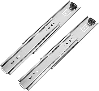 2pcs 10 Inch Stainless Steel Heavy Duty Side Mount Drawer Slides Full Extension Ball Bearing Rails for Cabinet and Toolbox Replacement