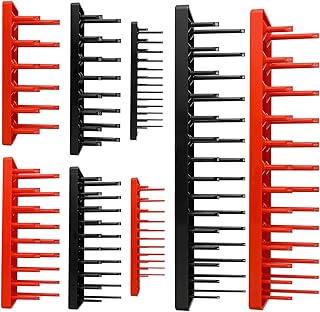 Efficient Workshop Socket Organization, 8pc Socket Organizers Set, for Metric, 1/4" 1/2" Drives Organization Metric Holder