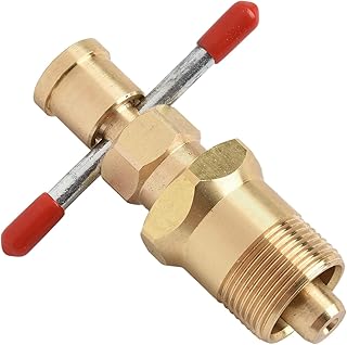 Olive Shaped Compression Sleeve Puller Tool for NPT 1/2 inch and 3/4 inch Brass Fittings – Solid Brass Ferrule Removal Tool with Detachable Lever Handle for Plumbing Repairs(RED)