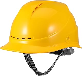 Zerodeko Vented Safety Hard Hat for Construction, Thick Abs Outdoor Work Helmet with Airflow Ventilation, Yellow Protective Headgear for Sites