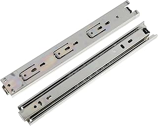 VALICLUD Furniture Drawer Slides 35mm Wide 10-inch Full Extension Ball Bearing Rails, 2 Pairs Heavy Duty Cabinet Drawer Slide Tracks for Tool and Home Improvement