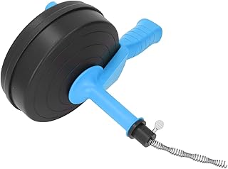 Pssopp Manganese Steel Drain Snake, 25FT High Hardness Plumbing Auger for Pipe Unclogging in Toilets, Kitchens, and Bathtubs (10m)