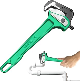 Pipe Wrench - Heavy-Duty Adjustable Sink Pliers - Plumbing Tools for Professional Plumber - for Shower Tub Toilet Drain Valve Pump Brake Hose Home