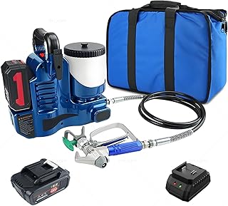 Airless Paint Sprayer Cordless - Portable Backpack Sprayer with Lithium Battery,6-Speed Adjustment for Thick Paints,Lightweight Design (2.8kg) for Indoor/Outdoor Use,For Home Renovation 2battery